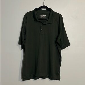 5.11 Tactical Series Dark Green Polo Shirt Men’s Size XL Short Sleeves Polyester